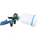 This Savage HVLP Spray Gun Slays On Cabinets And Cars With A 600ml Cup And 1.3mm Nozzle with a white reservoir.