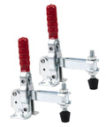 Fixed Toggle Clamp Set With Rubber Tips, Quick Release Woodworking Hold Downs For Workshop Workholding And Welding Fixtures, Iron Construction, Durable 2 Pack