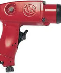 Beast Of A Three Eighths Inch Air Impact Wrench With Pistol Grip And Rocking Dog Anvil, heavy duty red tool for garage use.