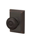 Georgian Door Knob With Addison Trim Aged Bronze Non Locking Hall And Closet Passage Door Knob For Interior Doors Easy Install