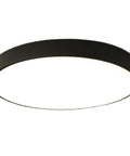 Sleek Black Flush Mount LED Ceiling Light Fixture 19.6 Inch 39W Modern Ceiling Lamp With Anti Glare Lampshade