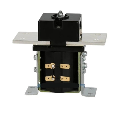Heavy Duty Normally Open DC Contactor And Relay Switch For 12V Through 72V Systems, metal and plastic build for secure connections.