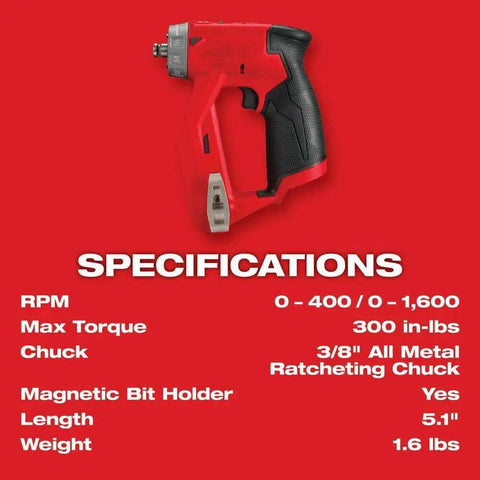 Slick Brushless Drill Driver With Four Versatile Heads Compatible With Milwaukee M12 Tools Lightweight Power Tool built for daily grind specifications with RPM and torque.