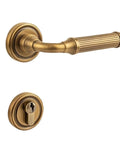 Interior Lever Lock Door Handle For Bedroom Privacy With Split Design Brass Finish Mute Knob Hardware Wooden Door Compatible