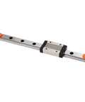 Smooth Linear Motion Rail With Slide Block 200mm For 3D Printers And CNC Machines, steel guide rail shown with block