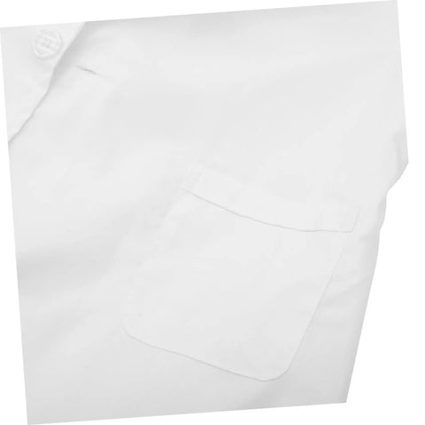 Close-up of pocket detail on Mens Lab Coat Costume For Adults, Breathable White Doctor Jacket, Unisex Design, Durable Cotton Labwear