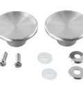 Upgrade Your Kitchen Gear With This Stainless Steel Pot Lid Knob Replacement Kit That Is Oven Safe And Heat Resistant, Featuring Durable Silver Handles And Screws For A Perfect Fit On Most Cookware To Keep Things Looking Fresh And Ready To Roll. stainless steel pot lid knob kit with screws, washers, and gaskets