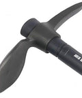 Close-up of Heavy Duty Pick Scoop 1.5 Lb Pro Grade Tool With Fiberglass Handle Cushioned Grip And Overstrike Protection 16 Inch Reach.