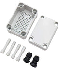 Tough As Nails Outdoor Weatherproof Electrical Box Grey IP67 ABS Plastic Case 3.74 X 2.56 X 2.17 Inches With 2 NPT 0.25 Inch Glands Parts