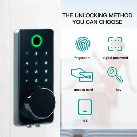 Hassle Free Biometric Smart Deadbolt Lock Delivers Snappy Fingerprint Scanning And Slick Keypad Access For Zero Drama Keyless Entry Front Door Security Upgrade with interface options.