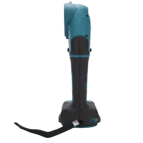 Yechiry Cordless Electric Power Shears 4V Rechargeable Battery Operated Scissors side view with ergonomic handle for easy grip.
