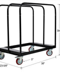 Rock Solid Drywall Cart And Panel Truck With 1500 Lb Capacity Heavy Duty Steel Platform Dolly featuring five inch swivel casters.