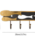 Super Sturdy Goldfish Shaped Wall Mount Coat Hook For Clothes Hats Towels Easy Peasy Install, 35cm x 18cm, metal design.