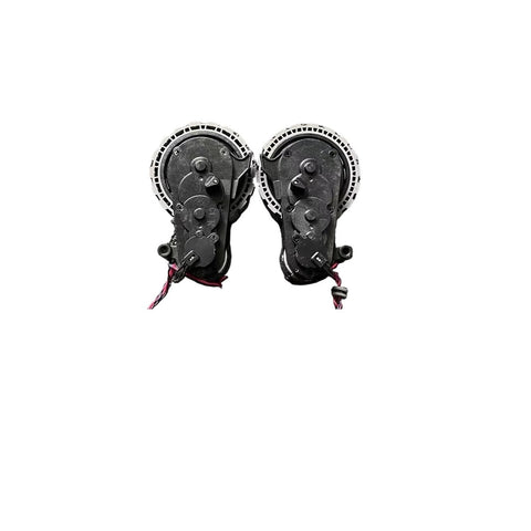 Pair of black replacement wheel assemblies for Ecovacs Deebot X1/T10/T20 robot vacuums (L and R)