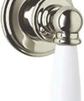 Edwardian Satin Nickel Trim For Volume Controls And Diverters Vintage Style Bath Faucet Valve Finish For Modern Shower And Tub Setup