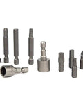 Master Bit Set 208-Piece Kit With Standard And Deep Bits, featuring various S2 steel bits for home auto and shop repairs.