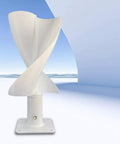 Wind Turbine STEM Learning Kit Hands On For Classroom And Home Use Eco Friendly Material Turbine Generator With 5 To 12V Breeze Power Low Noise DIY Renewable Energy Project LED Lighting High Speed Rotor Science Experiment, white spiral blade on base
