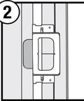 Diagram of Hinge Mate 150 Door Hinge Installation Kit And Mortiser Template Pro Grade Jig And Router Template for 3-inch hinge.