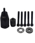 Pro Grade Pneumatic Rivet Nut Tool Kit showing M5 heads and components for easy riveting on metal panels and pipes.