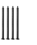 Built Solid Ready To Rock Pre Drilled Cable Railing Post Kit With 12 Holes For Level Decks And Balconies 42 Inch High Four Pack Black Stainless Steel showing four black stainless steel posts.
