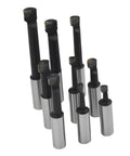 Nine carbide bars from Two Inch Boring Head Set With Half Inch Hole Nine Pack Carbide Boring Bars For Milling Machines R8 Shank Durable