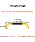 Built Like A Tank Full Weld Steel Driveway Guard And Warehouse Safety Barrier dimensions shown with pipe diameter and wall thickness.