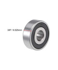Deep Groove Ball Bearing 1614-2RS 4 Pack Sealed On Both Sides Three Eighths Inch Inner Diameter One And One Eighth Inch Outer Diameter Three Eighths Inch Width ABEC 1 Tolerance Z2 Noise Level Chrome Steel Bearings, 3/8 in bore