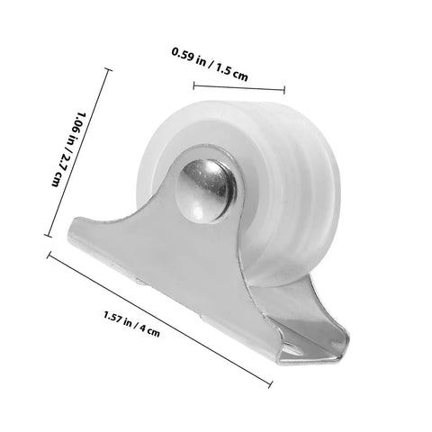 Ultra Silent PVC Caster Wheels for Office Chairs and Furniture, swivel wheel with stainless steel mount, 1.57 in size.