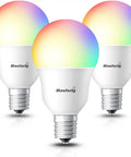E17 Smart LED Light Bulbs 3 Pack With WiFi Color Changing And Dimmable 16 Million Colors Compatible With Alexa And Google Assistant No Hub Required 40W Equivalent 500 Lumens For Auto Home Lighting And Vibe.