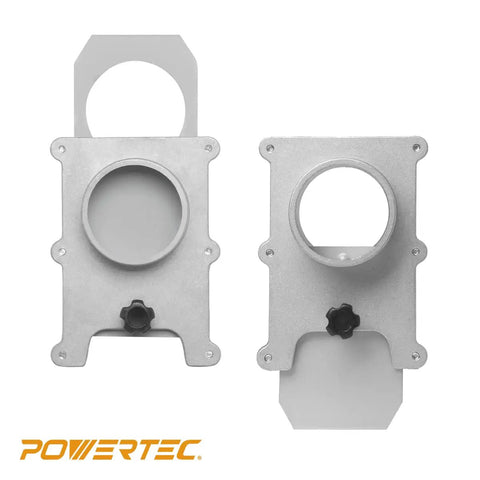 Two Point Five Inch Aluminum Blast Gate Set For Dust Collection System Two Pack Self Cleaning Clog Proof front view