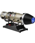 Metal Turbofan Aircraft Engine Model Kit With Twin Rotor Mechanics 1 To 10 Scale Jet Engine Replica On Display Stand