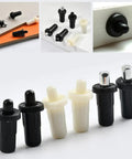 Spring Loaded Replacement Pins Kit for Door and Shutter Louvers, Black and White Plastic with Cold Rolled Steel, Includes 10 Pins, Fits 7cm or 8cm Opening Frames, Easy DIY Repair and Upgrade black and white pins shown with metal tips
