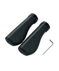 Ergonomic Bike Handlebar Grips G 124BL Lock On Aluminum Alloy Lock Ring With Grippy Soft Rubber and hex key for installation
