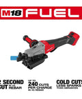 Milwaukee M18 FUEL 3675-20 Brushless Cordless Rebar Cutter For #10 1-1/4 Inch Steel Rod with adjustable handle.