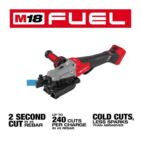 Milwaukee M18 FUEL 3675-20 Brushless Cordless Rebar Cutter For #10 1-1/4 Inch Steel Rod with adjustable handle.