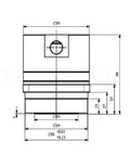 Drawing of NTQUMZLWO PG20-100 Harmonic Reducer Gearbox dimensions for Robot Manipulators, showing precise measurements.
