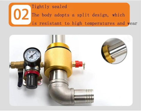 Heavy Duty Stainless Steel Air Operated Drum Pump For Diesel, Engine Oil, And Hydraulic Fluid Transfer. Durable Pneumatic Barrel Transfer Solution For Industrial Use With Simple Maintenance. Perfect For Grease and Viscous Liquids.