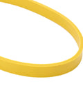 Close-up of 2 Pack 0.49 x 0.12 In Non Slip Wear Resistant Yellow Rubber Band Saw Tires for 8 Inch Woodworking Bandsaw Wheels Replacement Tires