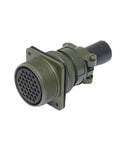 Mil-Spec Connector Socket For 28-21 Series 37 Core Pin 37P MS3100A-28-21S Compatible US Military Standard Interconnect, front view