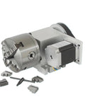 Heavy Duty CNC 4 Axis Tailstock With A Axis Rotary Indexing Head featuring 65mm center height and Nema 23 stepper motor.