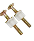 Two Pack Heavy Duty Toilet Seat Screws with Hinge Bolts and Hardware Kit Including Metal Washers and Plastic Nuts Replacement