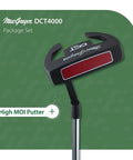 DCT4000 16 Piece Golf Club Set With Bag For Right Hand Players, High MOI putter with steel shaft and red insert