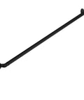 Solid Black Aluminum Stair Handrail DIY Kit With ADA Compliant Wall Returns No Sweat Installation Powder Coated For Indoor Outdoor Walkways Slick Five Foot Grip Bar showing the sleek design and end returns.