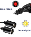 Hella Tough Universal Car Cigarette Lighter Splitter, 12V To 24V dual port adapter with toggle switch and two output sockets.