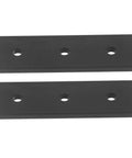 Beefy Aluminum Mending Plate 2 Pack Flat Bracket For Furniture Connection shown with three holes in each black plate