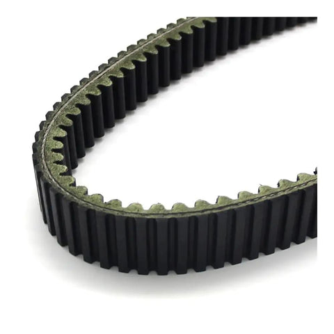 Top Rated Universal Motorcycle Drive Belt Perfect Fit For 1000 GT H2 1000s XT ATV Replacement Part Compatible With OEM Codes 0823-231 And 3403-141 To Keep Your Ride Smokin Strong Today, close-up view of textured black drive belt.