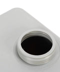 Close-up of the spout of a 25L Portable RV Waste Tote Tank Made From HDPE, Heavy Duty Holding Tank for Boat Camping Travel Trailer Use