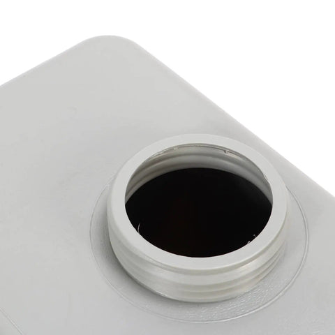 Close-up of the spout of a 25L Portable RV Waste Tote Tank Made From HDPE, Heavy Duty Holding Tank for Boat Camping Travel Trailer Use