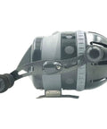 Bowfishing Tournament Reel Gray One Size With Smooth Line Flow And Lubrication Slots Dual Stainless Steel Pickup Pins 3.4 To 1 Gear Ratio Carbon Fiber Handle With Large Foam Grips One Way Anti Reverse System side view