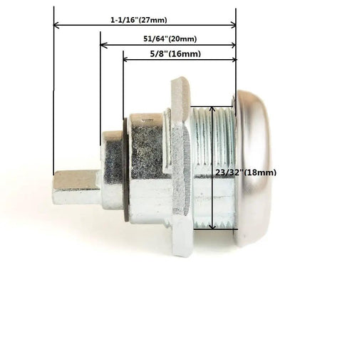 Two Pack Keys Alike Five Eighths Inch Lock Cylinder Tool Box Lock Replacement For Flush Mounted T Handle Truck Tool Box